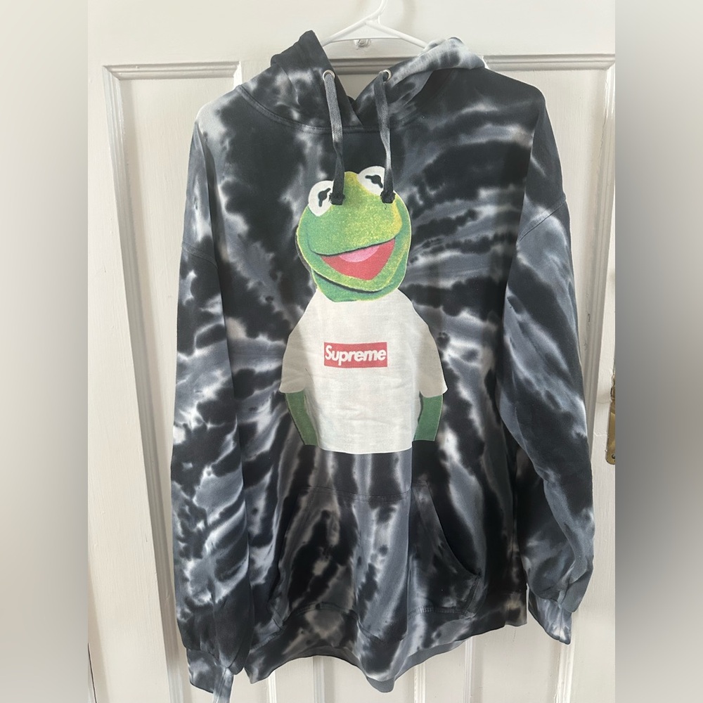 Tie-Dye Hoodie with Kermit Design